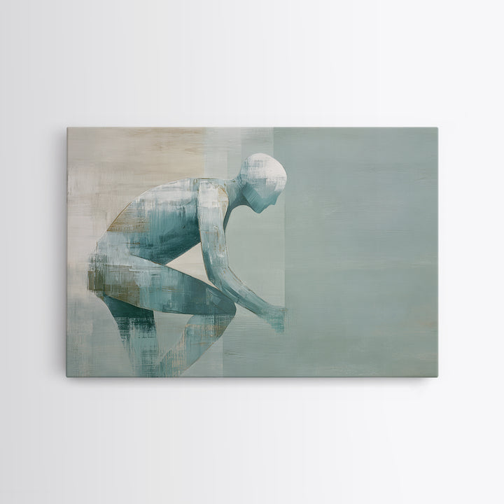 Cycling Figure in Bold Speed Lines Canvas Print, Fitness Studio Art, Luxury Decor, Gym Decor, Fine Art, Motion, Modern Wall Art, FSA-3x2-12