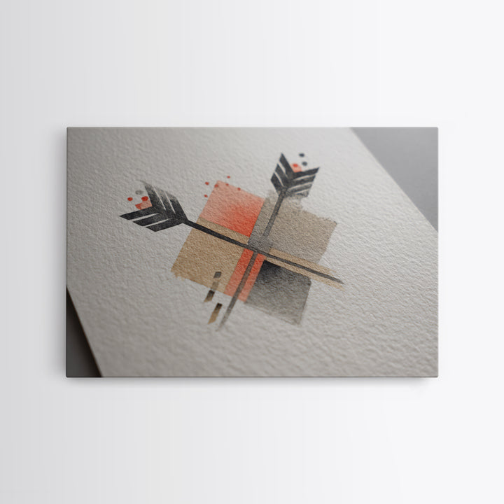 Minimal Motivational Symbol Using Arrows and Shapes Canvas Print, Fitness Studio Art, Printable Wall Art, Gym Decor, Motion, FSA-3x2-17