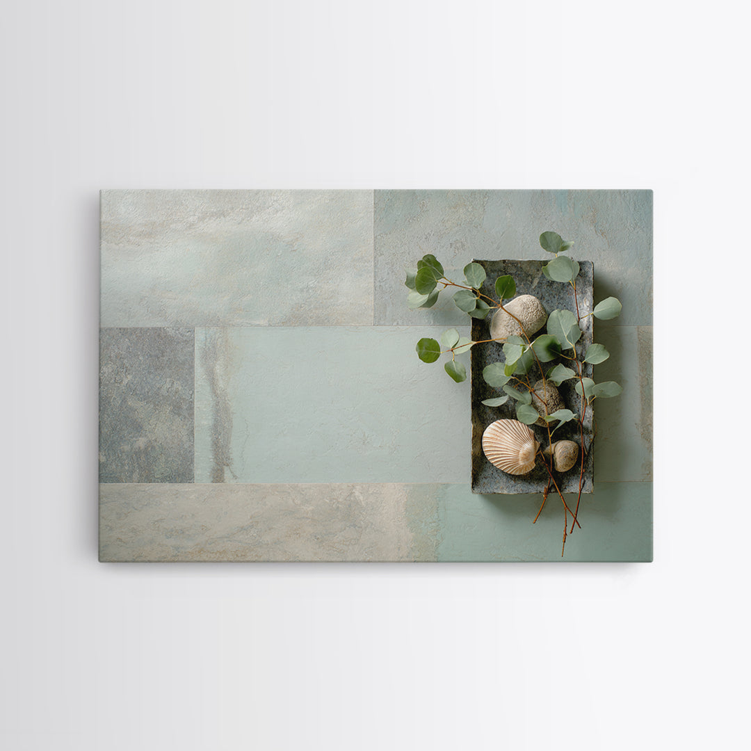 Tropical Trail Hike Landscape for Wellness Mood Canvas Print, Fitness Studio Art, Digital Art Print, Gym Decor, Oil Painting, FSA-3x2-49