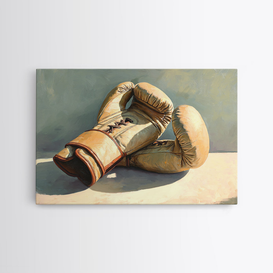Boxing Gloves Still Life Canvas Print, Fitness Studio Art, Printable Art, Gym Decor, Fine Art, Motion, Home Gym Sign, FSA-3x2-57