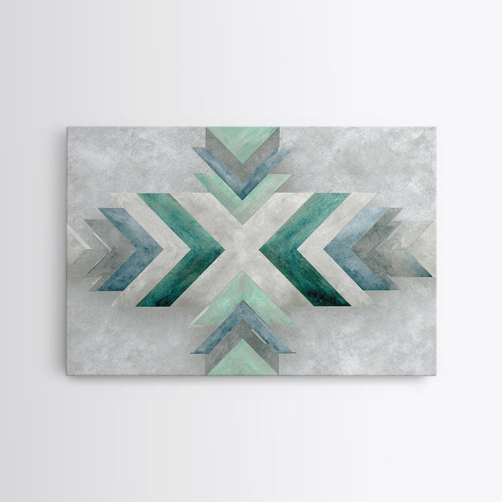 Minimal Motivational Symbol Using Arrows and Shapes Framed Canvas Print, Fitness Studio Art, Fitness, Gym Decor, Abstract Art, FSA-3x2-65