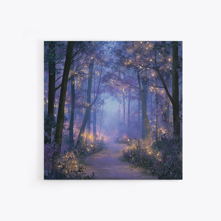 Enchanted Forest Path Glowing Canvas Print, Fairy Tale Art, Room Decor, Living Room Decor, Fine Art, Storybook, Original Art, FTA-1x1-49