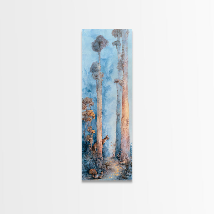Unicorn in a Moonlit Meadow Framed Canvas Print, Fairy Tale Art, Modern Decor, Living Room Decor, Fine Art, Storybook, FTA-1x3-46