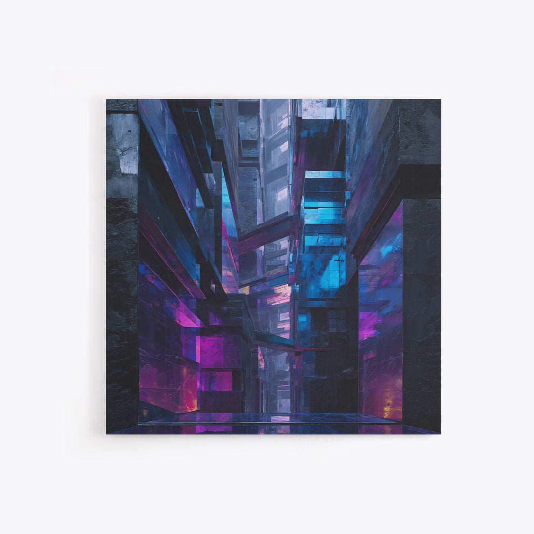 Ai Generated Mask Framed Canvas Print, Futuristic Art, Textured Painting, Living Room Decor, Oil Painting, Future, Abstract Art, FUT-1x1-40