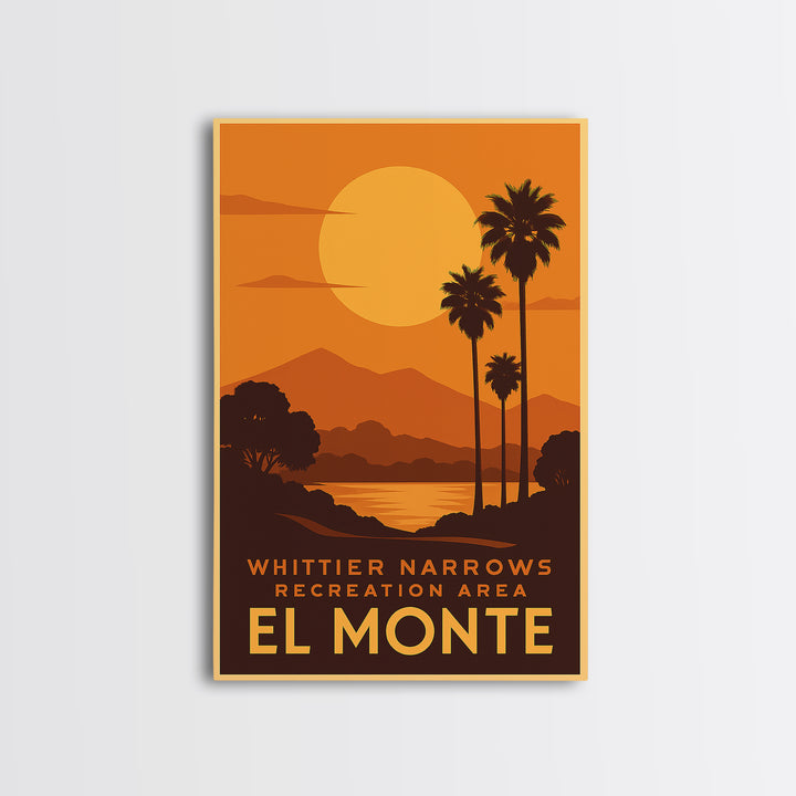 El Monte Travel Poster, Canvas Print, Gold Art Deco Poster Art, El Monte Travel Art, Modern Wall Decor, City Travel Prints, City Art Print
