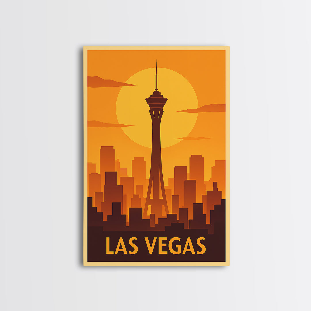 Las Vegas Travel Poster, Canvas Print, Vintage Deco Wall Art, Las Vegas Travel Art, Vintage Travel Art, Vintage Travel Print, Design 7