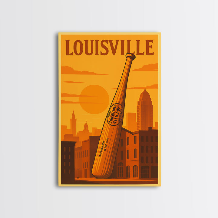 Louisville Kentucky Travel Poster, Canvas Print, Gold Art Deco Poster Art, Louisville Art Print, Travel Wall Decor, Wall Decor, Home Decor