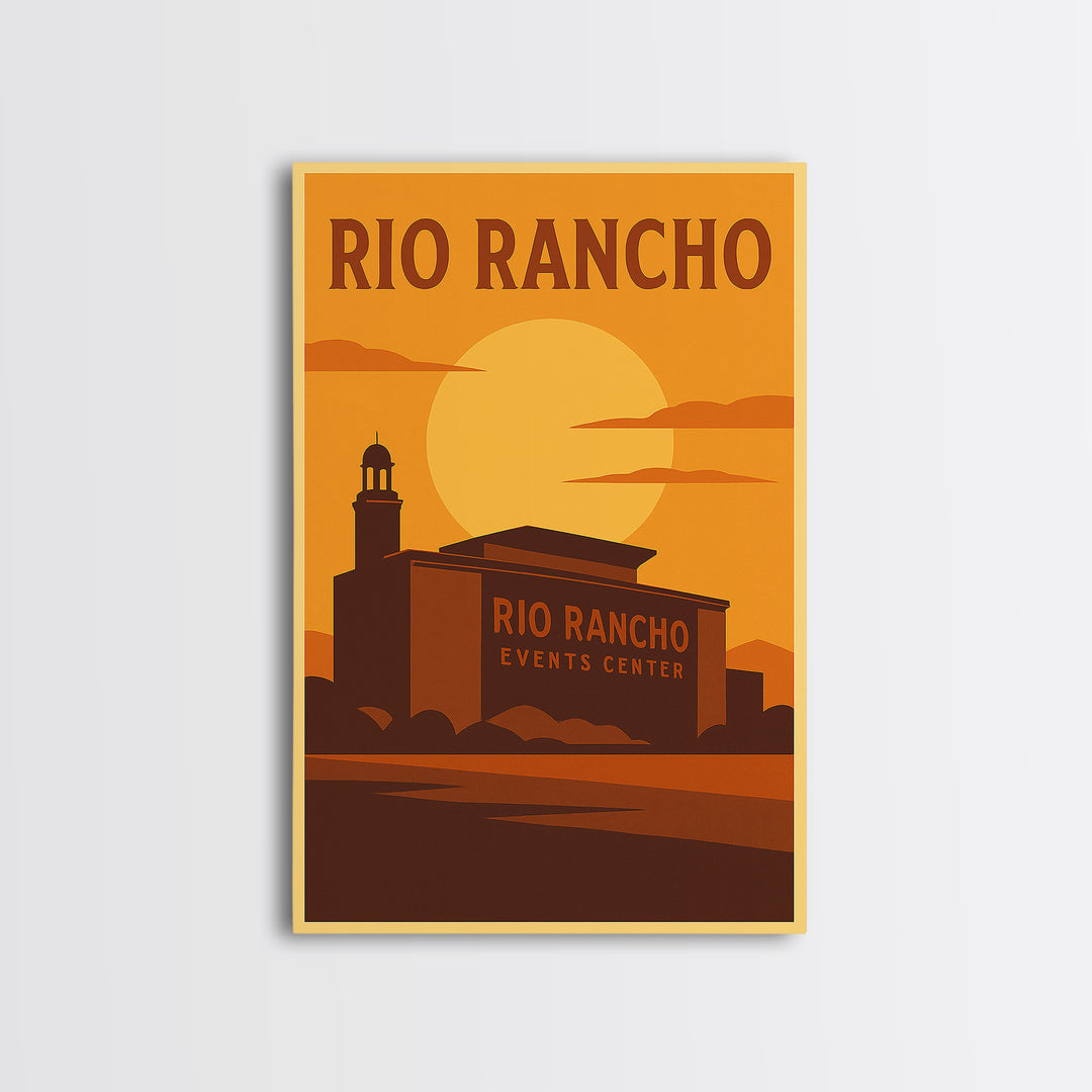 Rio Rancho New Mexico Travel Poster, Canvas Print, Vintage Deco Wall Art, Rio Rancho Poster Print, Mid Century Wall Art, Gift For Travelers