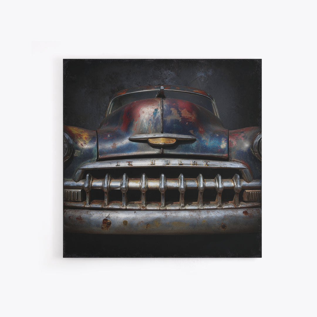 Classic Muscle Car Front Grill Canvas Print, Garage Art, Modern Decor, Garage Decor, Fine Art, Motor, Home Decor, Wall Decor, GAR-1x1-49