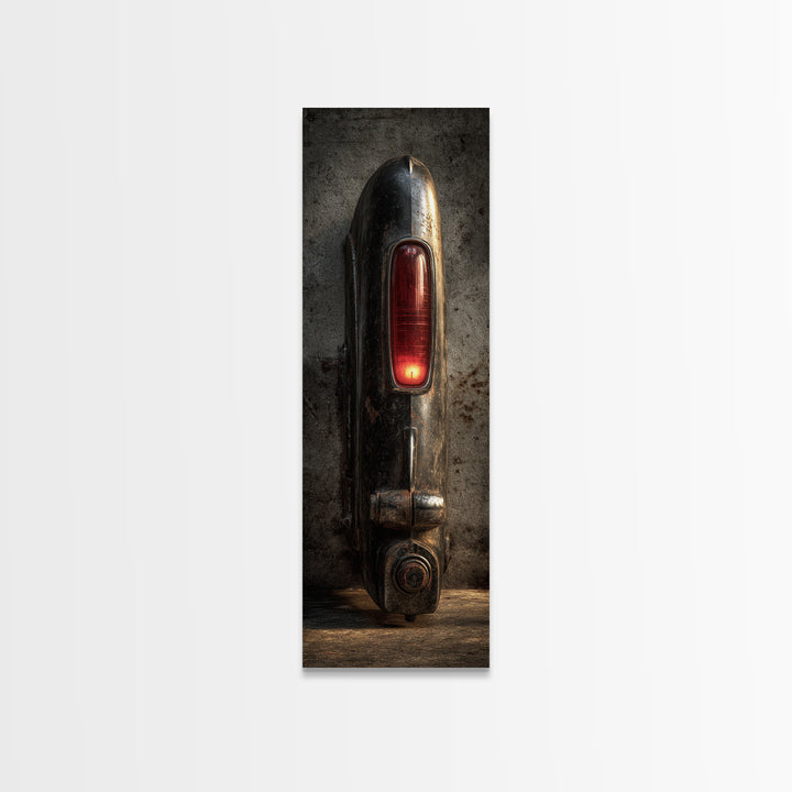 Classic Car Tail Lights Glowing at Dusk Canvas Print, Garage Art, Game Room Decor, Garage Decor, Fine Art, Motor, Gallery Decor, GAR-1x3-100