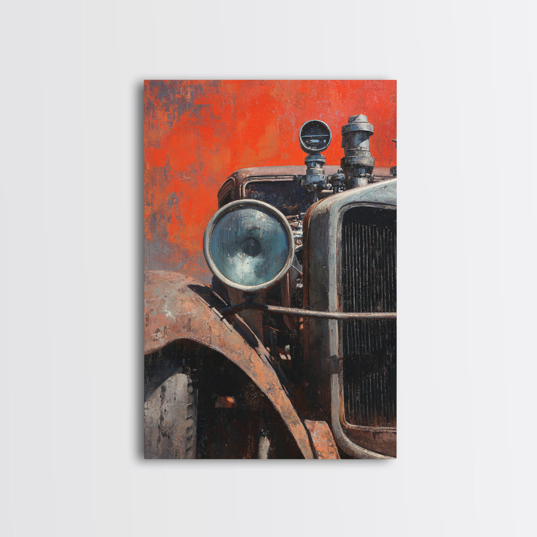 Desert Highway with Muscle Car Silhouette Canvas Print, Garage Art, Home Decor, Garage Decor, Fine Art, Motor, Man Cave Decor, GAR-2x3-5