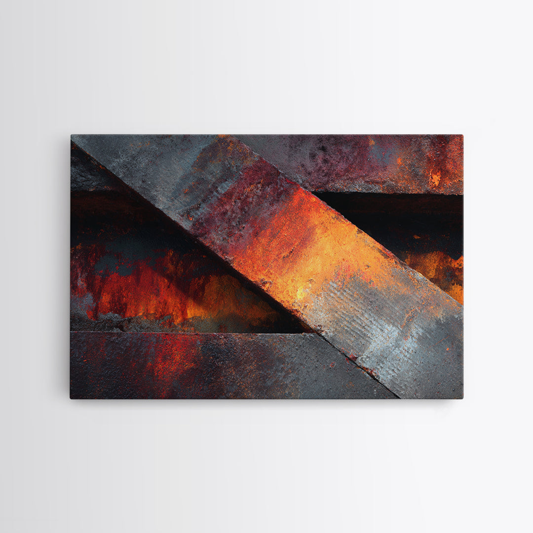 Black and Red Racing Stripe Abstraction Canvas Print, Garage Art, Man Cave Decor, Garage Decor, Abstract Art, Motor, GAR-3x2-16