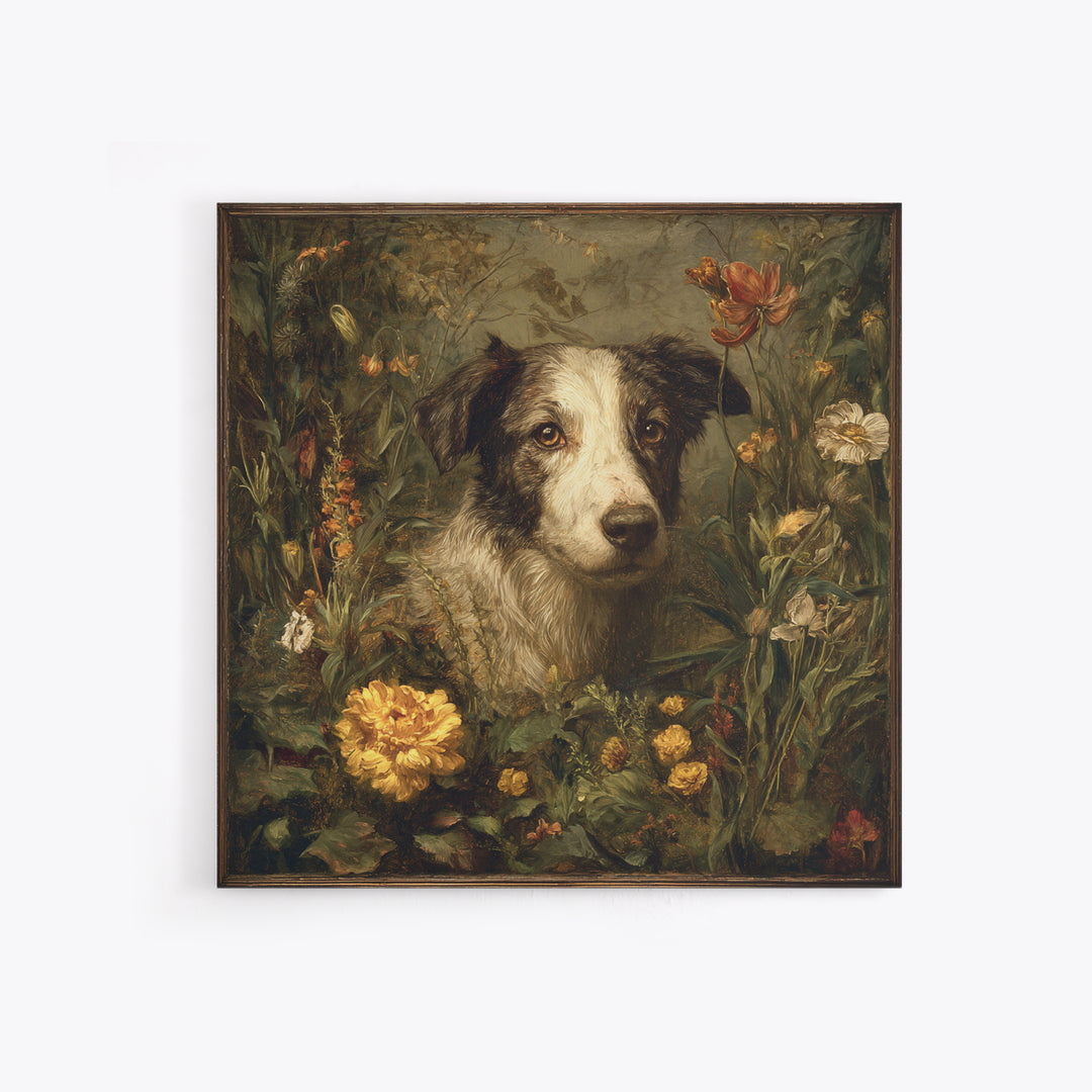 Sunlit Meadow with Delicate Flowers Canvas Print, Guest Bedroom Art, New Home Gift, Bedroom Decor, Watercolor Art, Guest, GBA-1x1-15