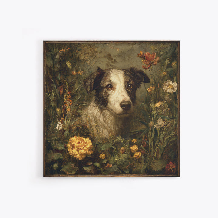 Sunlit Meadow with Delicate Flowers Canvas Print, Guest Bedroom Art, New Home Gift, Bedroom Decor, Watercolor Art, Guest, GBA-1x1-15