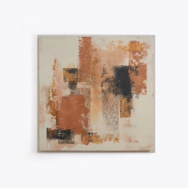 Warm Terracotta Shapes Canvas Print, Guest Bedroom Art, Set of 3 Wall Art, Bedroom Decor, Fine Art, Guest, Bedroom Prints, GBA-1x1-22