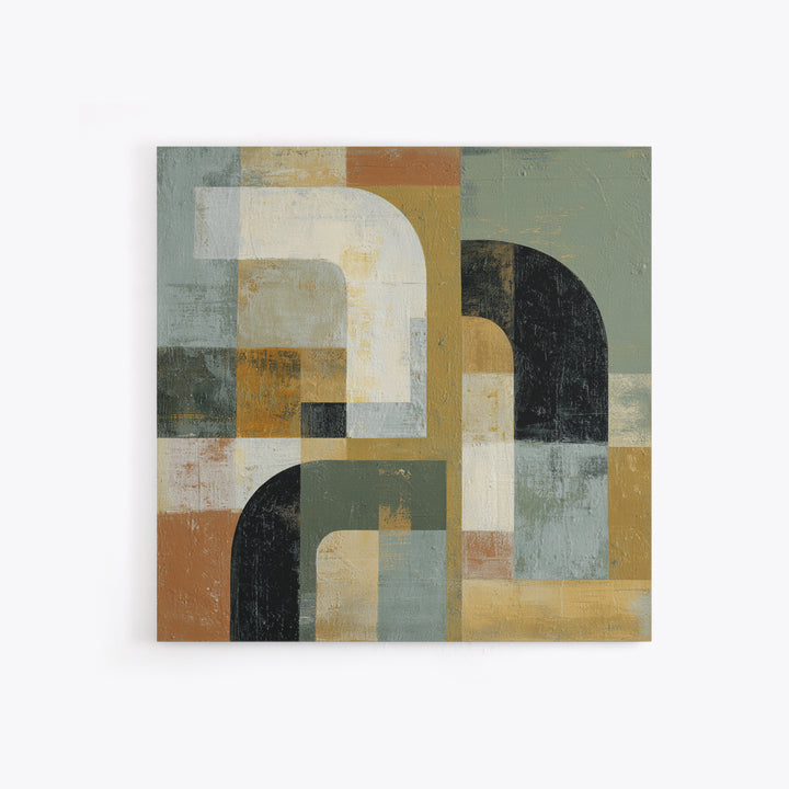 Warm Abstract Arches Framed Canvas Print, Guest Bedroom Art, Living Room Decor, Bedroom Decor, Guest, Farmhouse Wall Art, GBA-1x1-27
