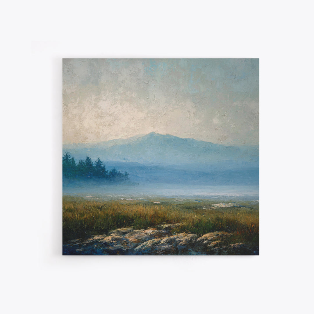 Soft Mountain Horizon Canvas Print, Guest Bedroom Art, Pink Wall Art, Bedroom Decor, Fine Art, Guest, New Home, Bedroom Prints, GBA-1x1-31