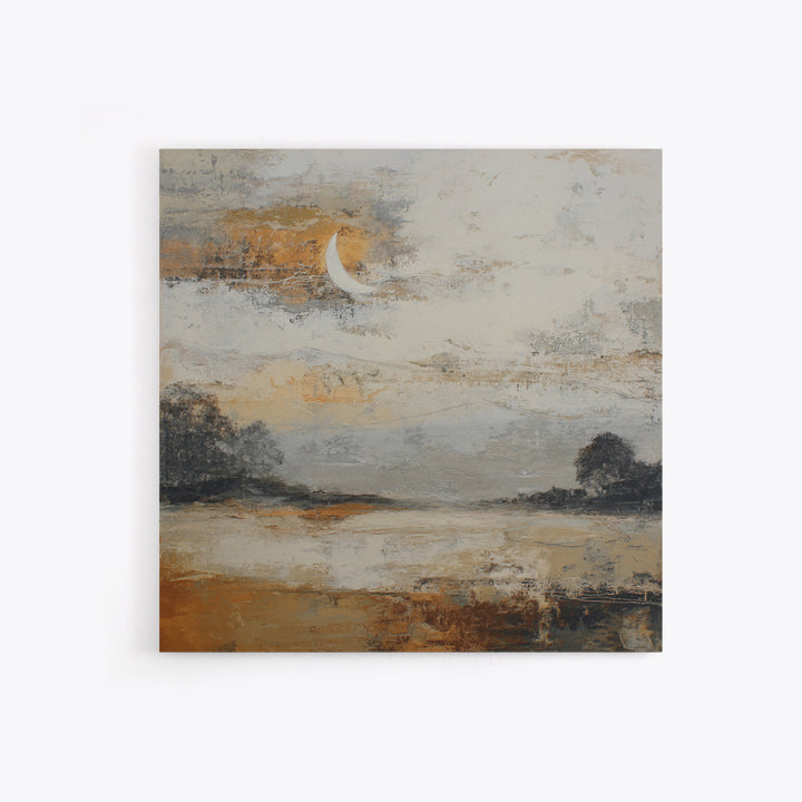Quiet Lake Landscape at Early Morning Canvas Print, Guest Bedroom Art, Funky Wall Art, Bedroom Decor, Fine Art, Guest, GBA-1x1-50