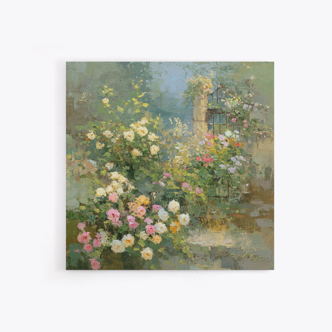 Neutral Peony Painting Framed Canvas Print, Guest Bedroom Art, Statement Artwork, Bedroom Decor, Fine Art, Guest, Wall Decor, GBA-1x1-57