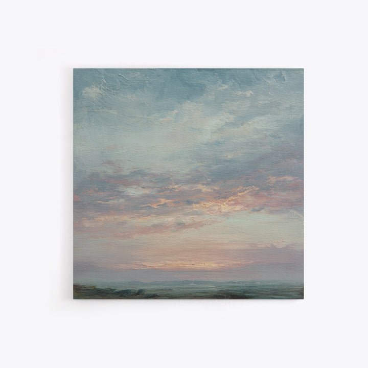 Romantic Cloudscape in Blush and Ivory Canvas Print, Guest Bedroom Art, New Home, Bedroom Decor, Fine Art, Guest, GBA-1x1-59
