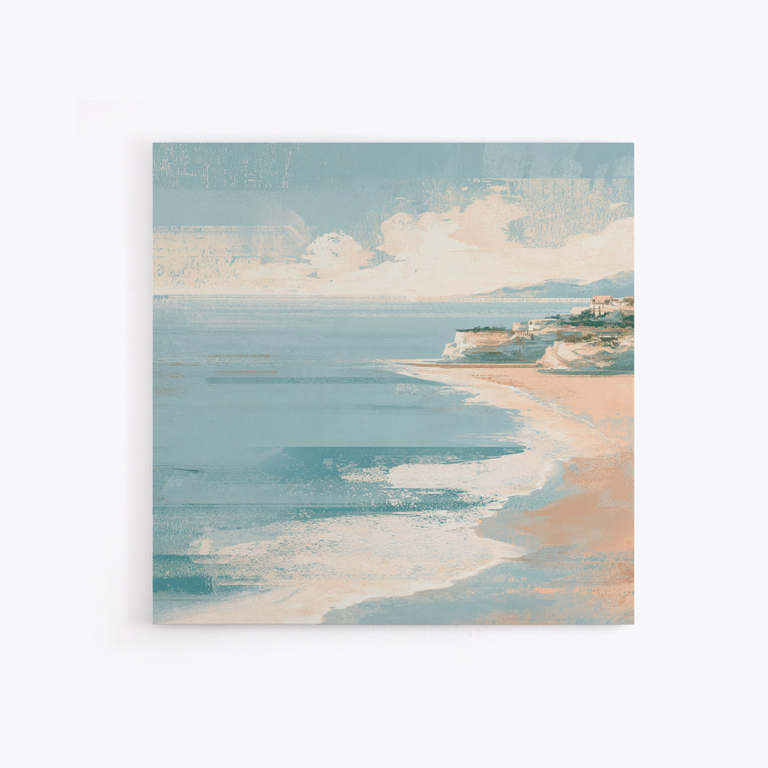 Coastal Dunes in Pale Blue and Sand Canvas Print, Guest Bedroom Art, Room Decor, Bedroom Decor, Fine Art, Guest, GBA-1x1-77