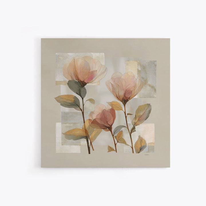 Gentle Botanical Line Drawing Trio Framed Canvas Print, Guest Bedroom Art, Gallery Decor, Bedroom Decor, Fine Art, Guest, GBA-1x1-78