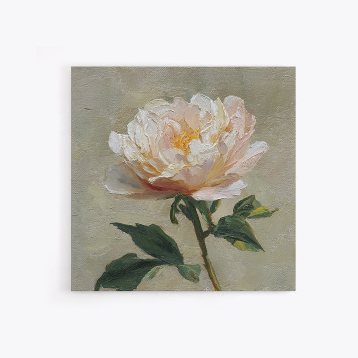 Neutral Peony Painting Canvas Print, Guest Bedroom Art, Textured Painting, Bedroom Decor, Fine Art, Guest, Wall Art Prints, GBA-1x1-81