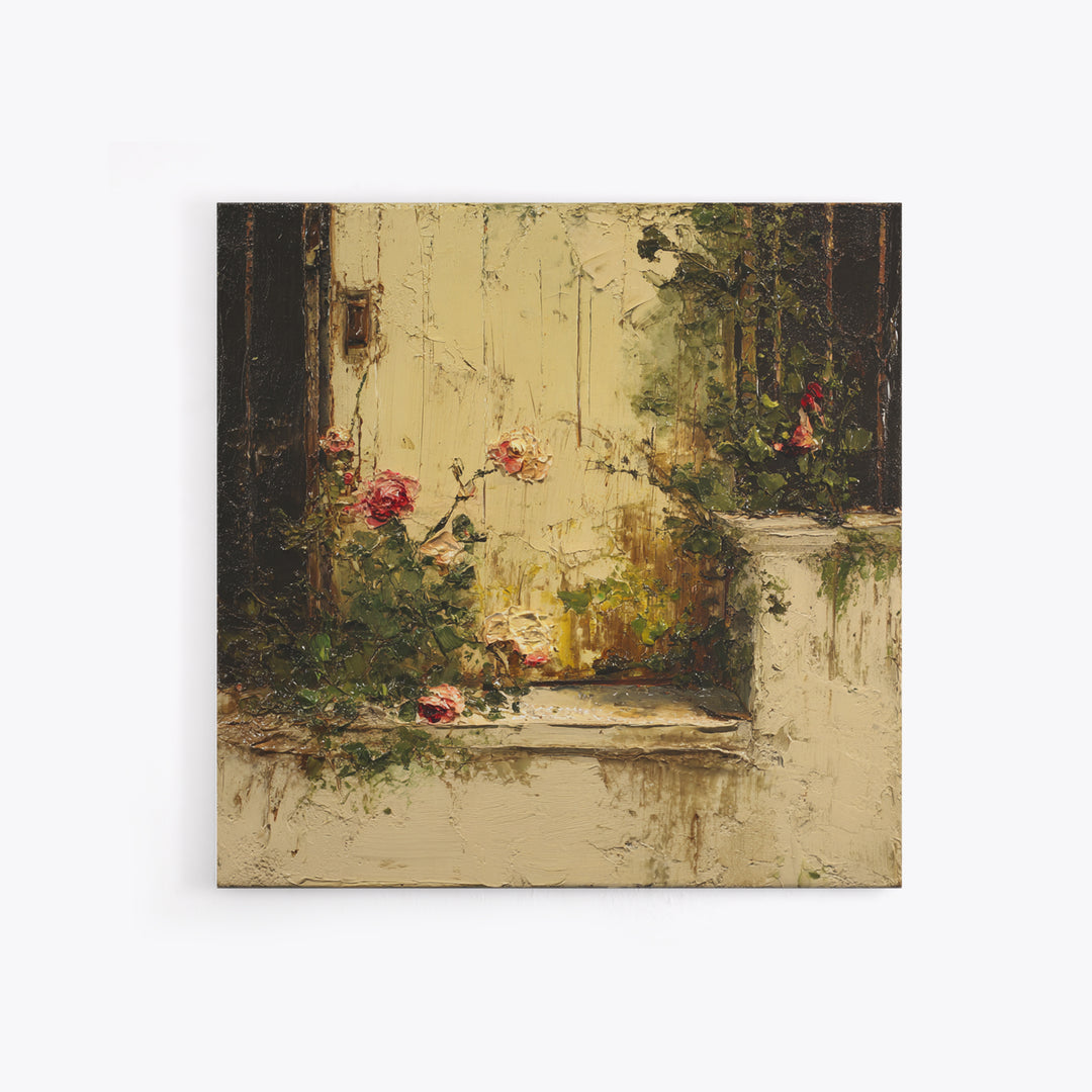 Quiet Horse Pasture at Sunset Framed Canvas Print, Guest Bedroom Art, Luxury Decor, Bedroom Decor, Oil Painting, Guest, GBA-1x1-93