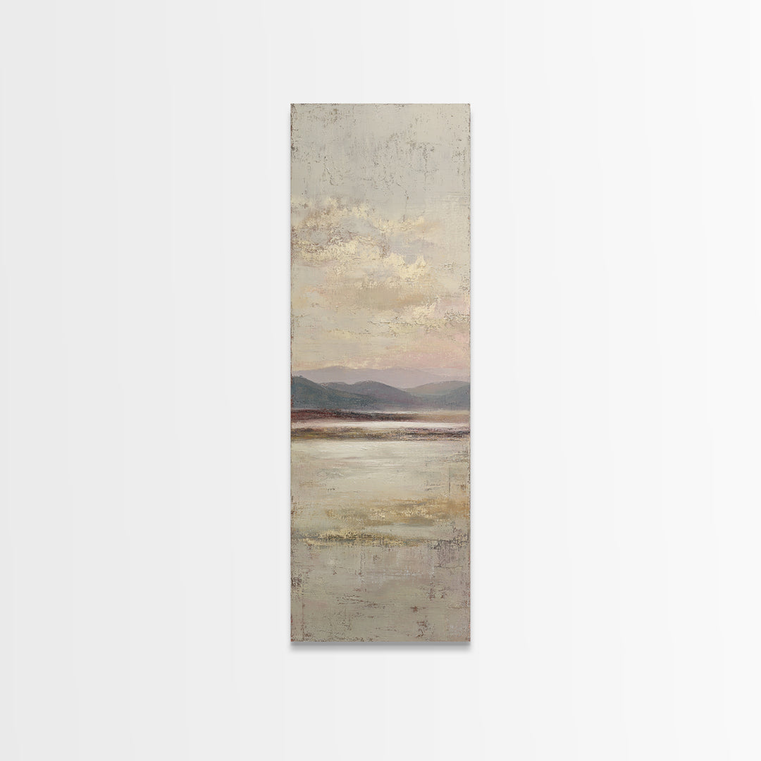 Gentle Rain over Distant Hills Canvas Print, Guest Bedroom Art, Boho Decor, Bedroom Decor, Oil Painting, Guest, Digital Prints, GBA-1x3-12