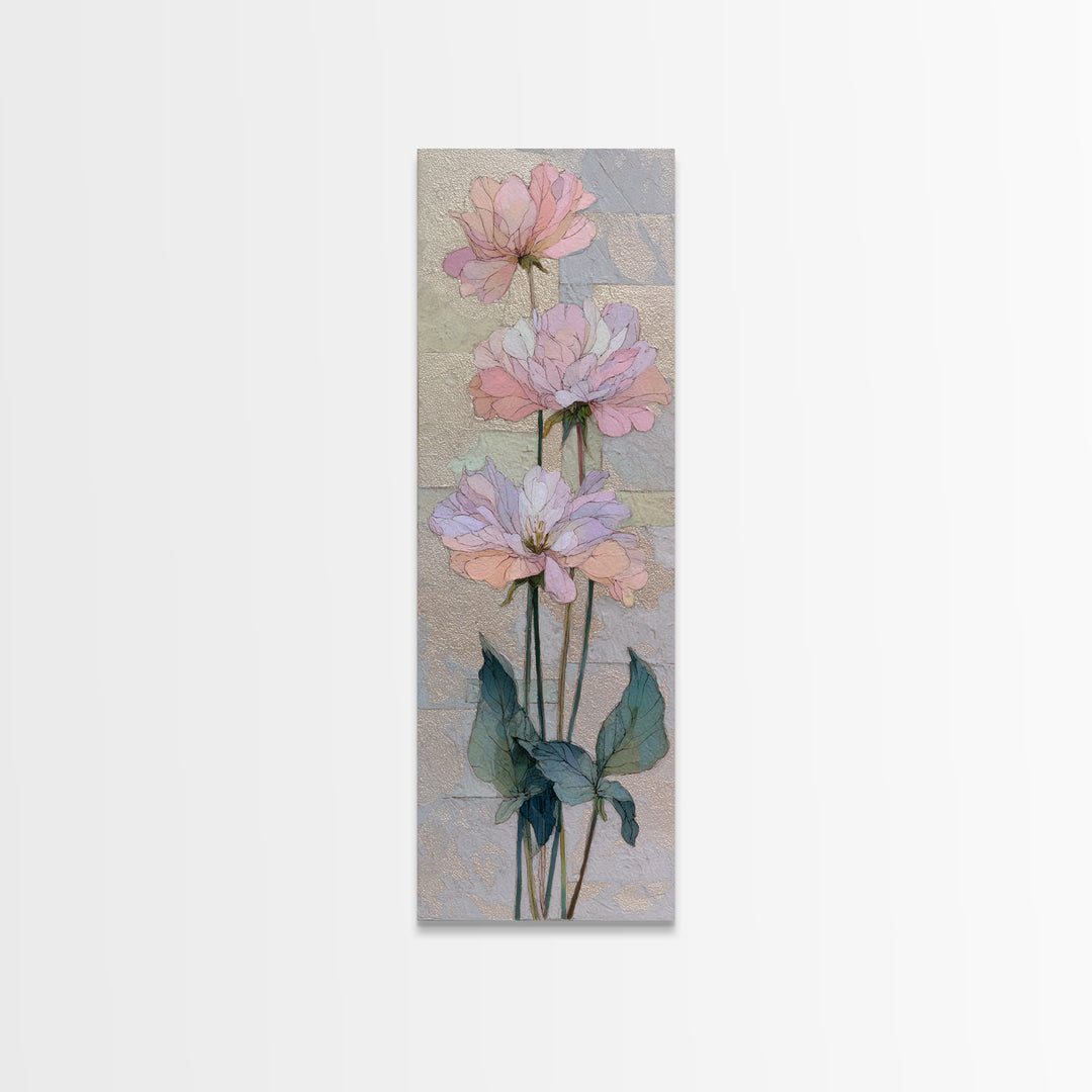 Gentle Botanical Line Drawing Trio Canvas Print, Guest Bedroom Art, Trendy Wall Art, Bedroom Decor, Oil Painting, Guest, GBA-1x3-18