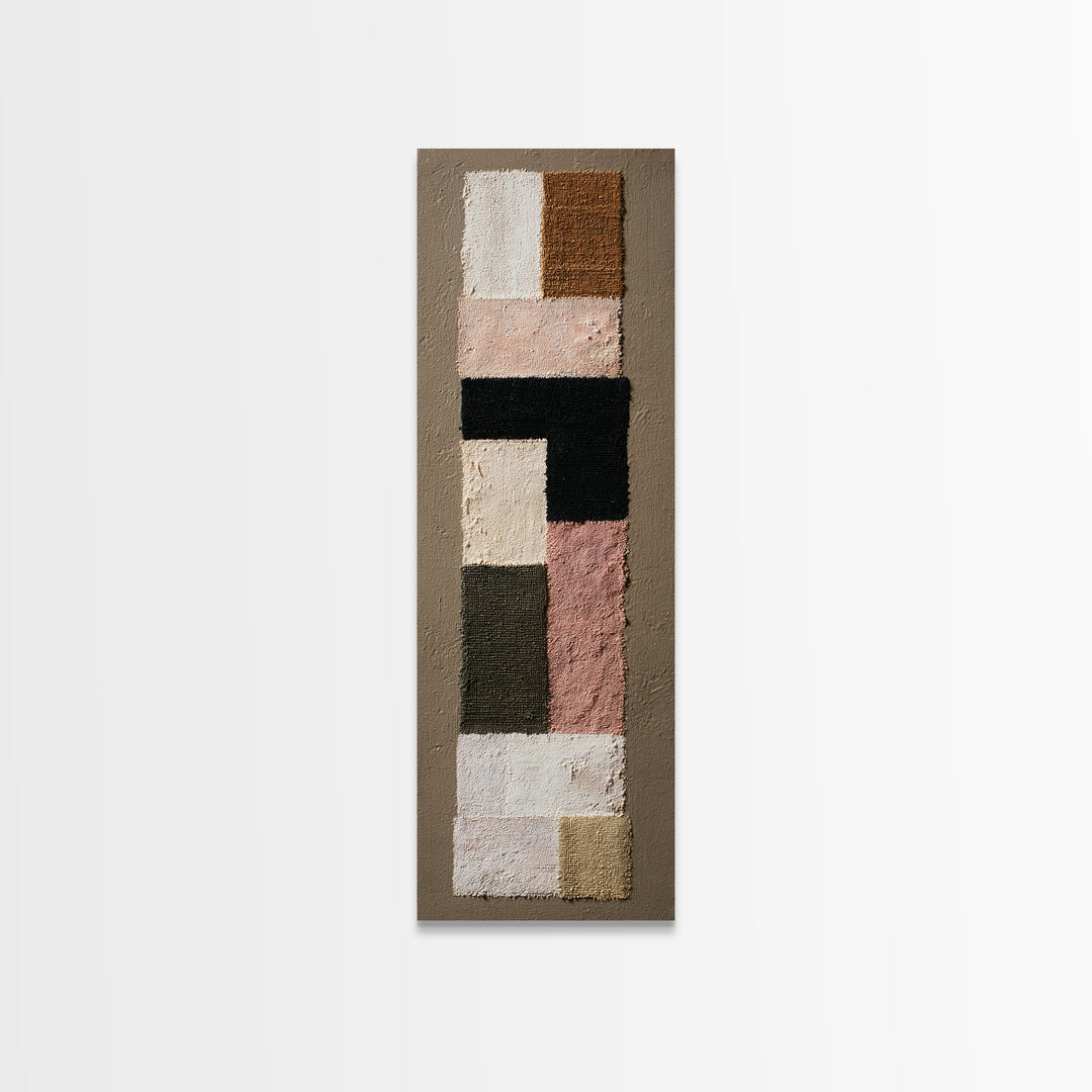 Abstract Woven Texture Canvas Print, Guest Bedroom Art, Above Bed Decor, Bedroom Decor, Abstract Art, Guest, Boho Decor, GBA-1x3-2