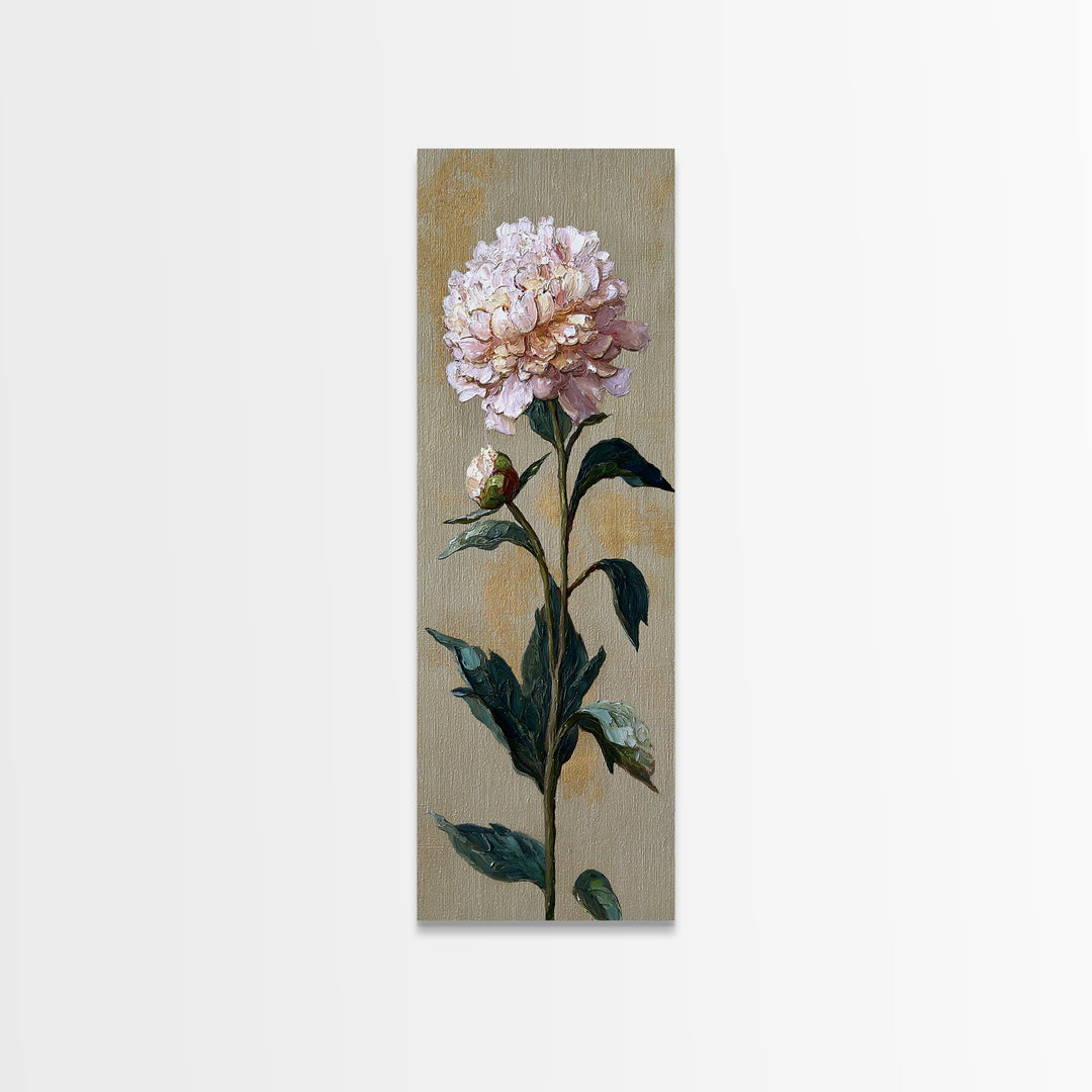 Neutral Peony Painting Canvas Print, Guest Bedroom Art, Gallery Decor, Bedroom Decor, Abstract Art, Guest, Contemporary Art, GBA-1x3-21