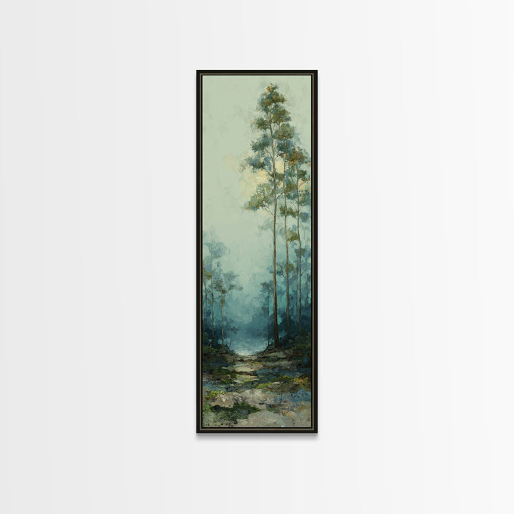Monochrome Forest Silhouette Canvas Print, Guest Bedroom Art, Downloadable Prints, Bedroom Decor, Fine Art, Guest, Art Print, GBA-1x3-49