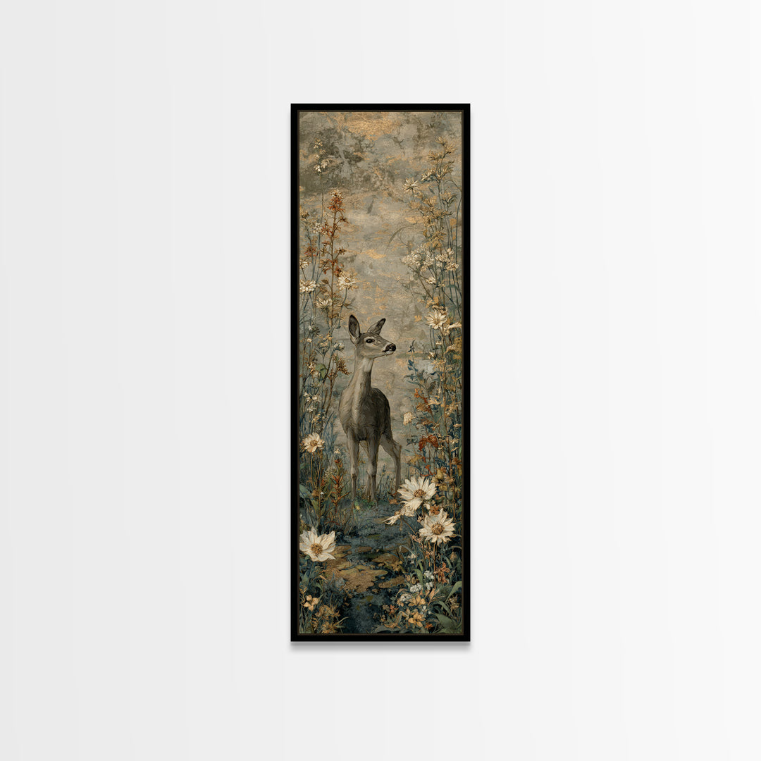 Sunlit Meadow with Delicate Flowers Canvas Print, Guest Bedroom Art, Living Room Decor, Bedroom Decor, Fine Art, Guest, GBA-1x3-51