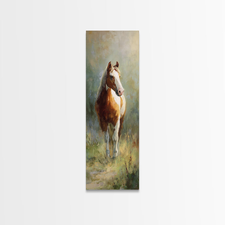 Quiet Horse Pasture at Sunset Canvas Print, Guest Bedroom Art, Fine Art Print, Bedroom Decor, Abstract Art, Guest, Poster, GBA-1x3-57