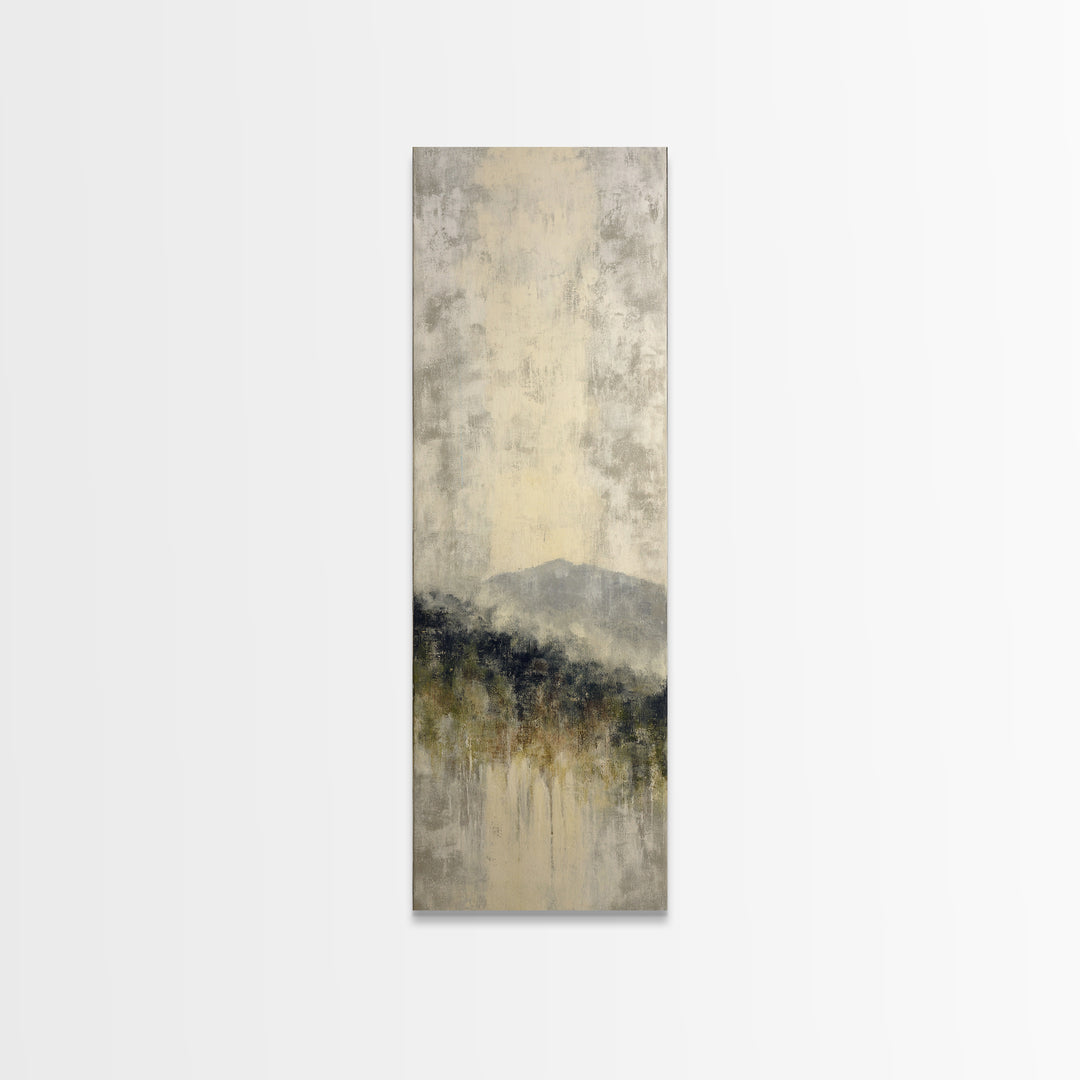 Gentle Rain over Distant Hills Canvas Print, Guest Bedroom Art, Bedroom Decor, Abstract Art, Guest, Living Room Decor, GBA-1x3-60