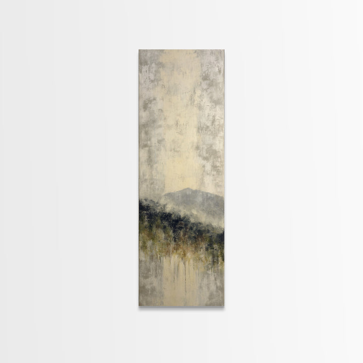 Gentle Rain over Distant Hills Canvas Print, Guest Bedroom Art, Bedroom Decor, Abstract Art, Guest, Living Room Decor, GBA-1x3-60