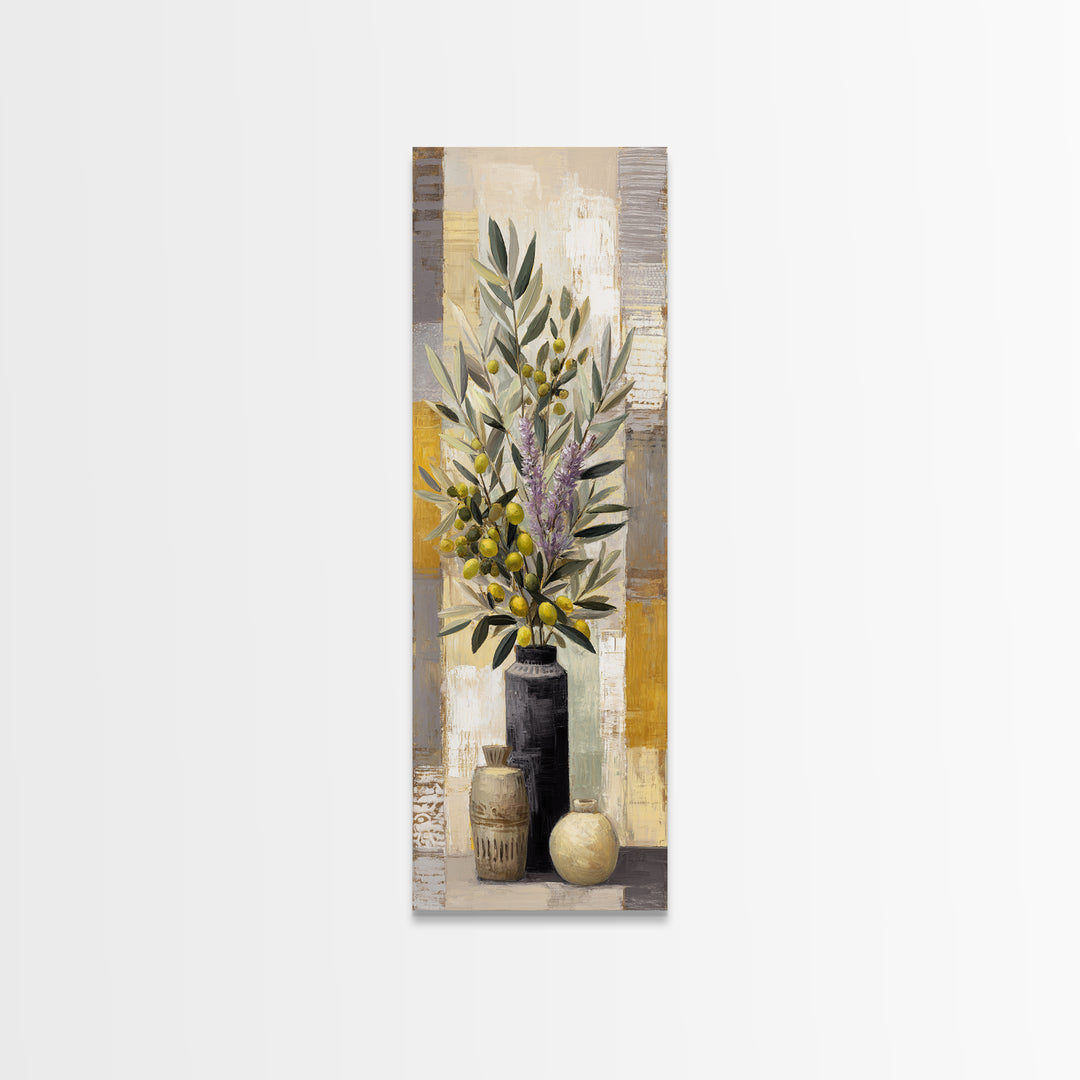 Olive Branch Still Life Canvas Print, Guest Bedroom Art, Art Print, Bedroom Decor, Fine Art, Guest, Home, Printable Wall Art, GBA-1x3-77