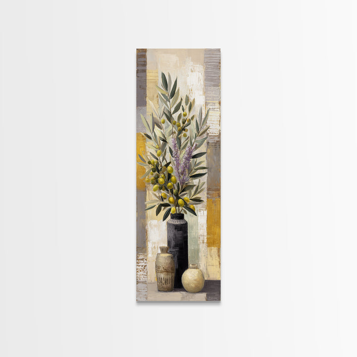 Olive Branch Still Life Canvas Print, Guest Bedroom Art, Art Print, Bedroom Decor, Fine Art, Guest, Home, Printable Wall Art, GBA-1x3-77