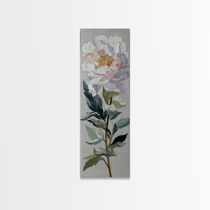 Neutral Peony Painting Canvas Print, Guest Bedroom Art, Minimalist Decor, Bedroom Decor, Abstract Art, Guest, Digital Print, GBA-1x3-93