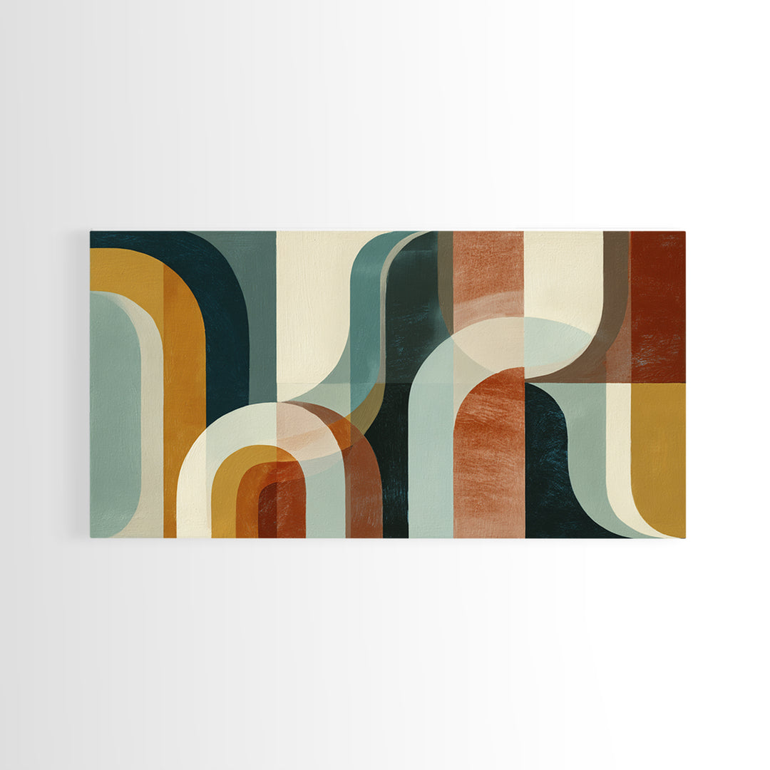 Warm Abstract Arches Framed Canvas Print, Guest Bedroom Art, Print, Bedroom Decor, Abstract Art, Guest, Living Room Wall Art, GBA-2x1-23
