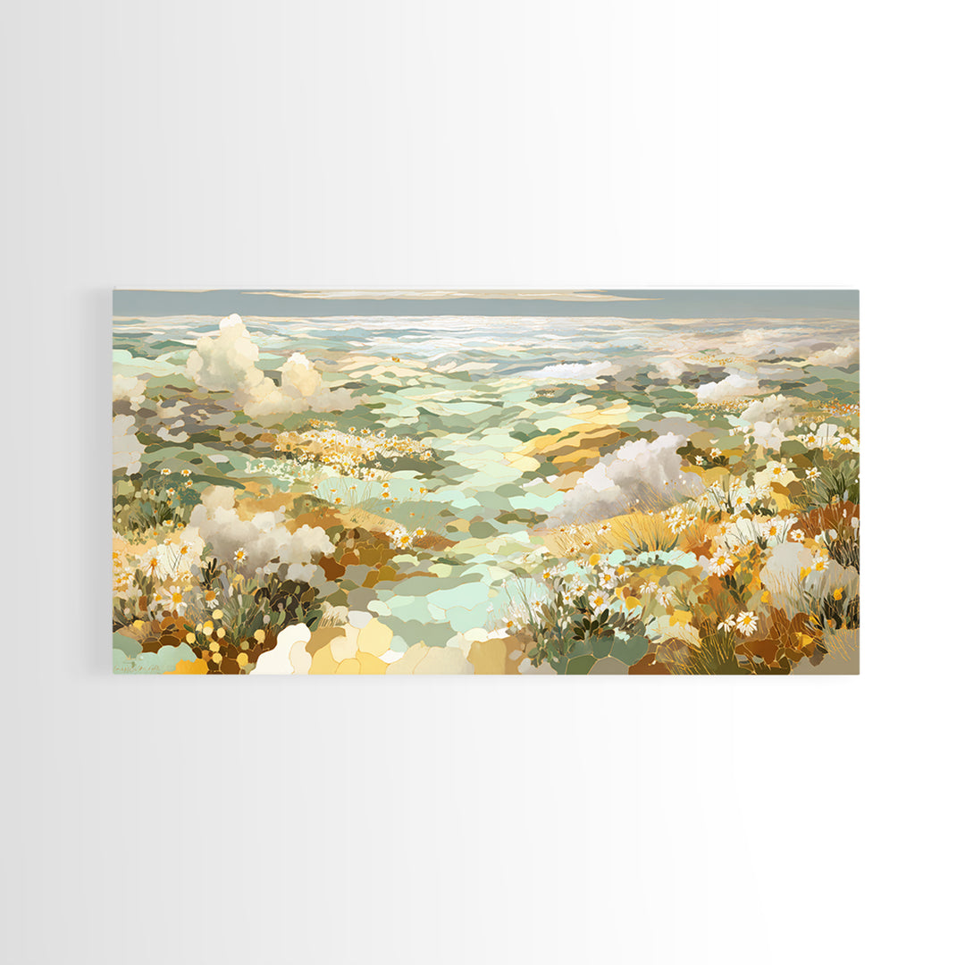 Quiet Horse Pasture at Sunset Canvas Print, Guest Bedroom Art, Contemporary Art, Bedroom Decor, Fine Art, Guest, Digital Print, GBA-2x1-41