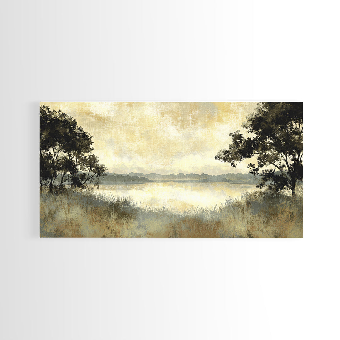 Monochrome Forest Silhouette Canvas Print, Guest Bedroom Art, Wall Decor, Bedroom Decor, Fine Art, Guest, Living Room Decor, GBA-2x1-57