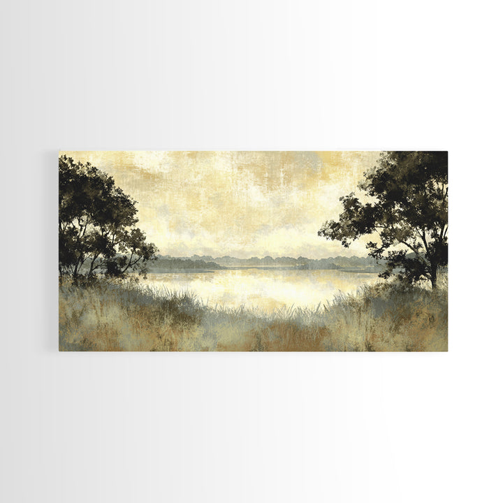 Monochrome Forest Silhouette Canvas Print, Guest Bedroom Art, Wall Decor, Bedroom Decor, Fine Art, Guest, Living Room Decor, GBA-2x1-57
