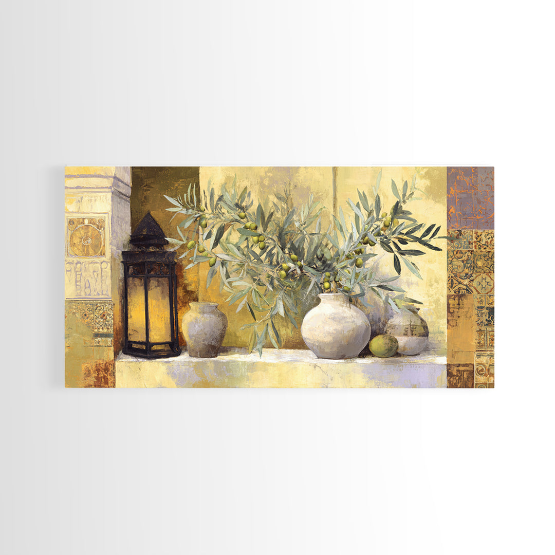Olive Branch Still Life Canvas Print, Guest Bedroom Art, Digital Prints, Bedroom Decor, Fine Art, Guest, Pink Wall Art, GBA-2x1-61