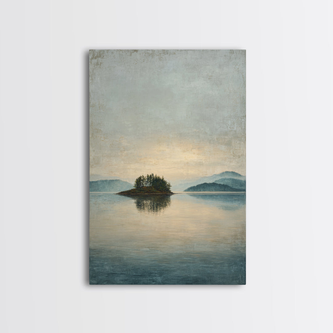 Quiet Lake Landscape at Early Morning Canvas Print, Guest Bedroom Art, Luxury Decor, Bedroom Decor, Fine Art, Guest, Home, GBA-2x3-10