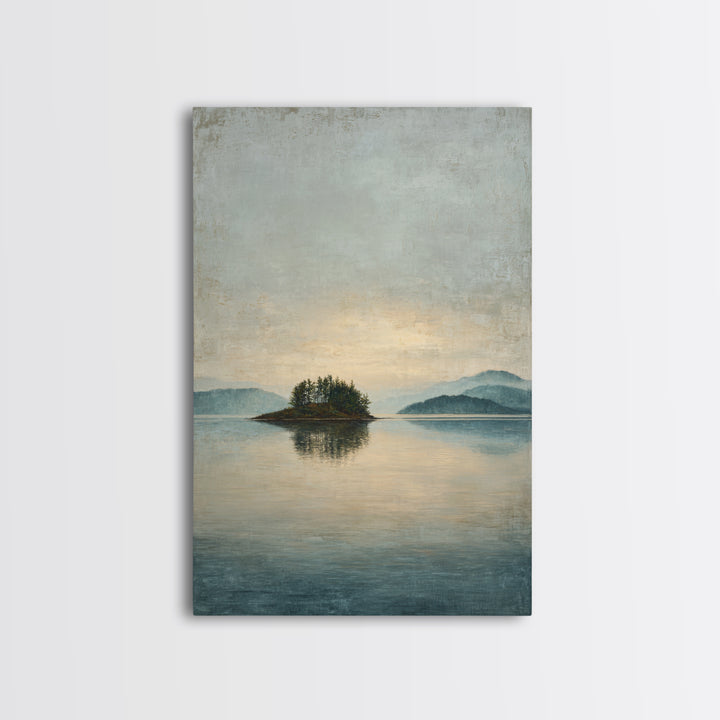 Quiet Lake Landscape at Early Morning Canvas Print, Guest Bedroom Art, Luxury Decor, Bedroom Decor, Fine Art, Guest, Home, GBA-2x3-10
