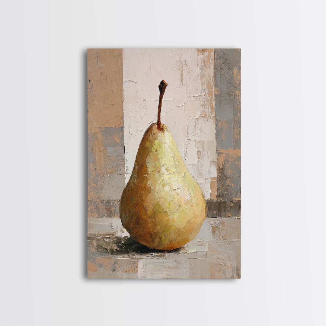 Classic Pear Still Life for Cozy Hospitality Framed Canvas Print, Guest Bedroom Art, Printable Art, Bedroom Decor, Guest, GBA-2x3-28
