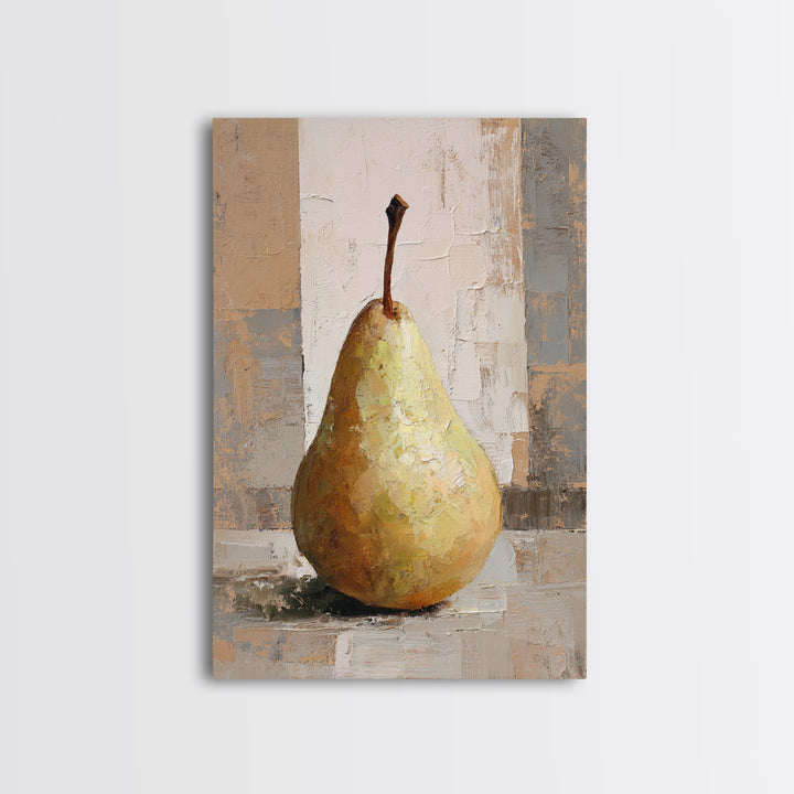 Classic Pear Still Life for Cozy Hospitality Framed Canvas Print, Guest Bedroom Art, Printable Art, Bedroom Decor, Guest, GBA-2x3-28