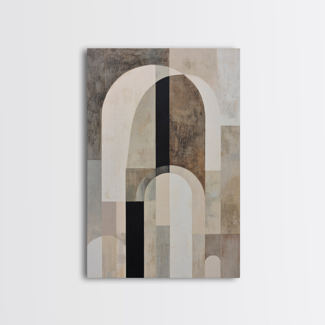 Warm Abstract Arches Framed Canvas Print, Guest Bedroom Art, Wall Decor, Bedroom Decor, Abstract Art, Guest, Living Room Decor, GBA-2x3-59